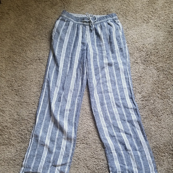 old navy striped linen pants